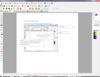 Screenshot of PDF Editor, the best tool to edit pdf files.